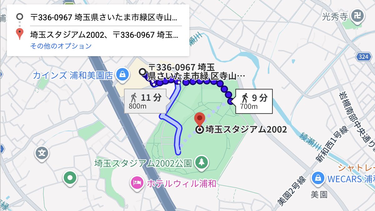 埼玉スタジアム北側W駐車場
